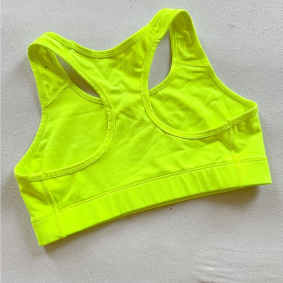 Nike Women's Neon Yellow Sports Bra size M - Picture 2 of 4